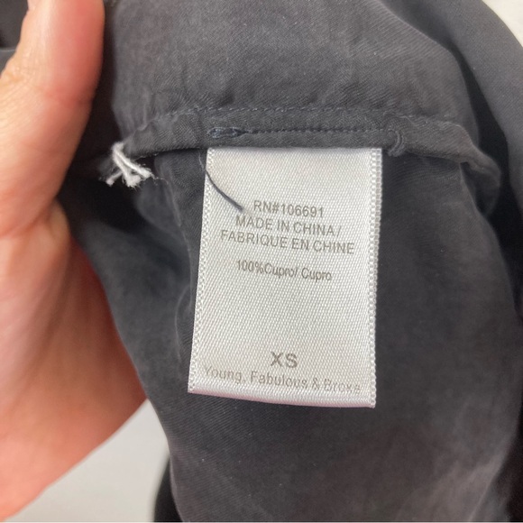 YFB YOUNG FABULOUS & BROKE Elodie Black One Shoulder Maxi Cupro Dress XS - Picture 15 of 16